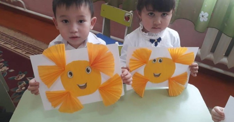 Гофро қағазынан күн жасау - Балабақшадағы ашық сабақтар - Bilim