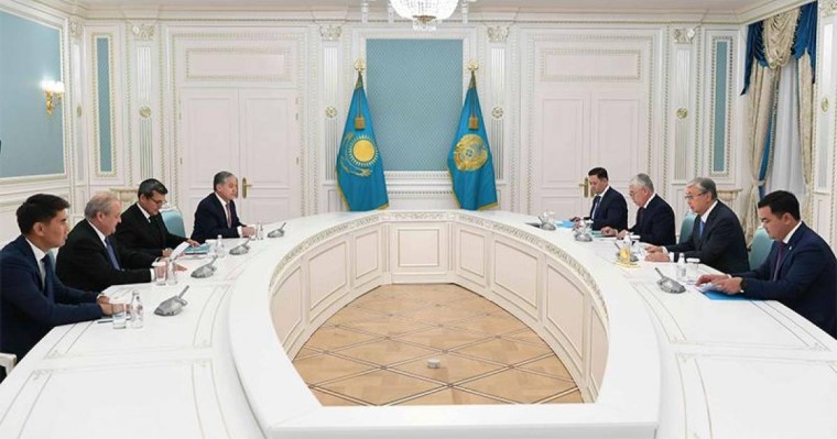 托卡耶夫总统会见中亚各国外交部部长
