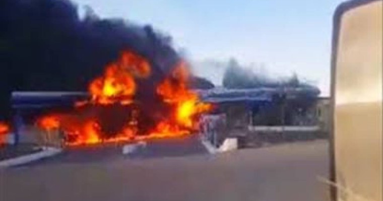 Жанармай бекеті автокөлікпен бірге жанып кетті