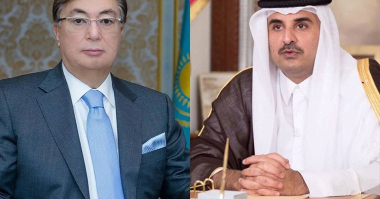 哈萨克斯坦总统与卡塔尔埃米尔通电话