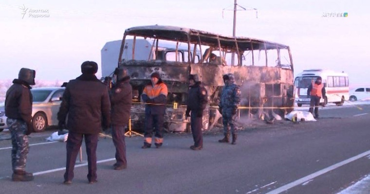 Ақтөбеде өртенген автобус иесі үш жылға сотталды