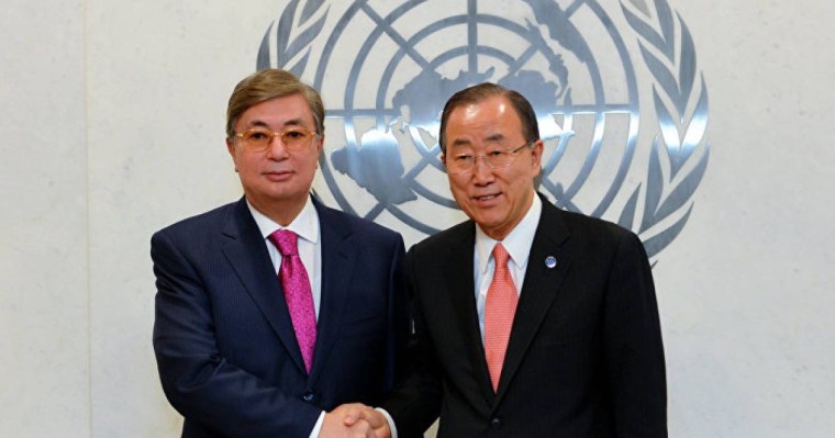 Пан Ги Мун Қасым-Жомарт Тоқаевты жеңісімен құттықтады