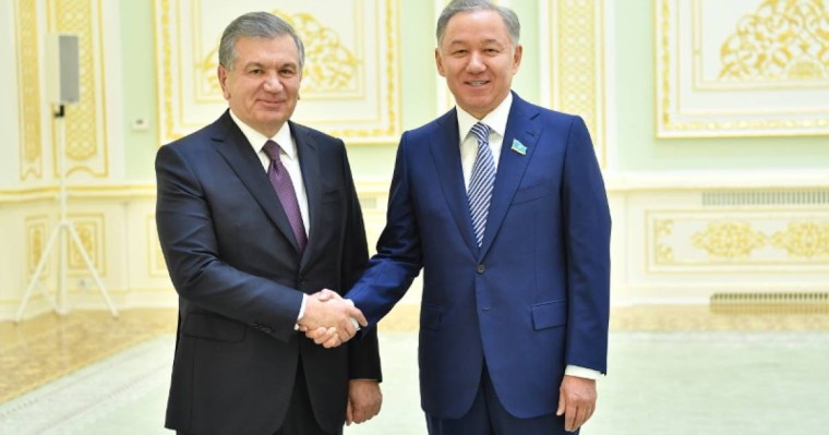 马吉利斯议长同乌兹别克斯坦总统举行会晤