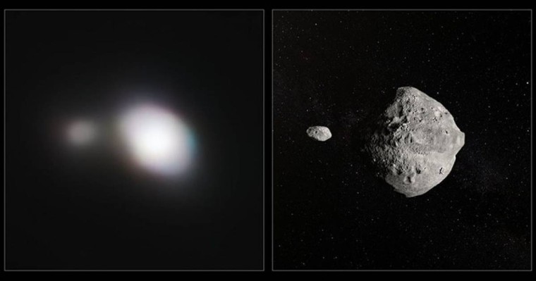 天文学家捕获飞掠地球的双星小行星图像