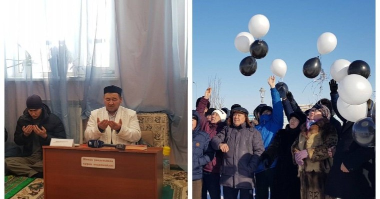 Ақтөбелік белсенділер бес періштенің әруағына құран бағыштап, көкке шар ұшырды (фото)