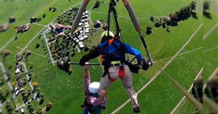 Дельтапланмен ұшқан ер адам өлім аузынан қалды