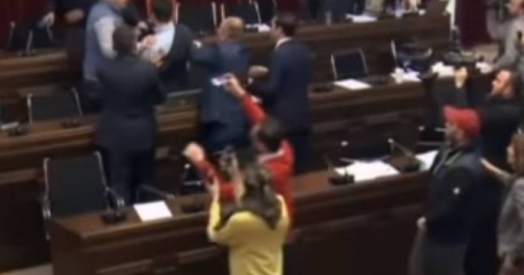 ​Парламент отырысында депутаттар жұдырықтасты |