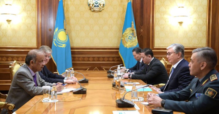 托卡耶夫总统会见联合国副秘书长