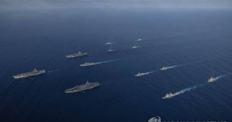 韩日参加美国主导海上训练重启军事交流