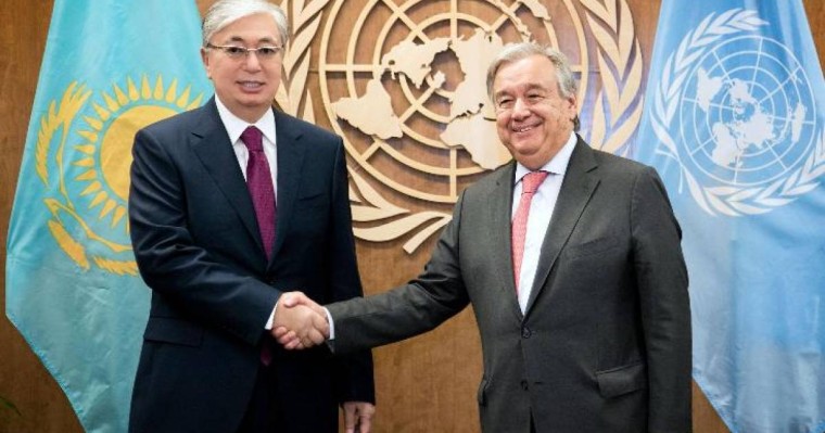 托卡耶夫总统会见联合国秘书长古特雷斯