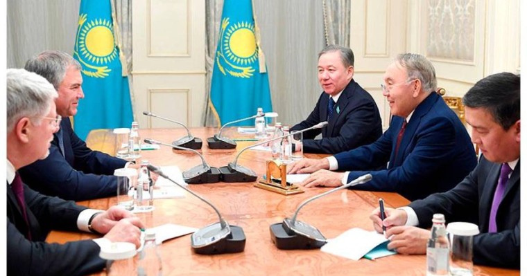 首任总统会见俄罗斯国家杜马主席沃洛金