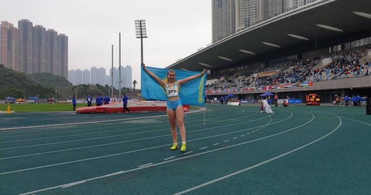 哈萨克斯坦选手在泰国田径公开赛上获得第三枚金牌