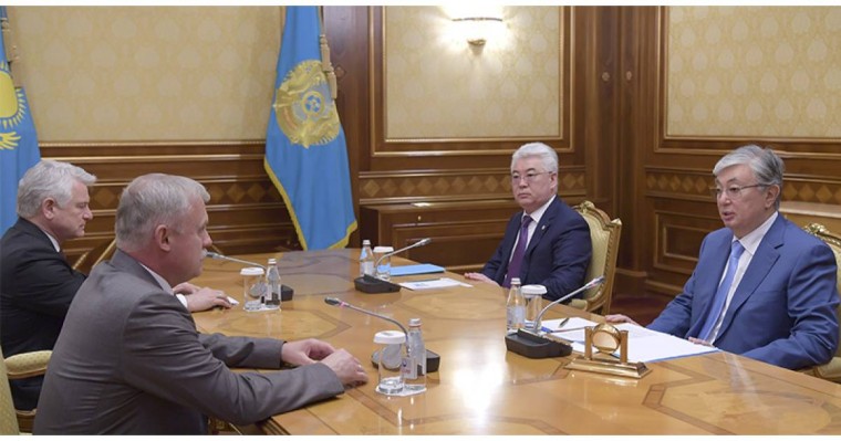 托卡耶夫总统会见白俄罗斯安全会议国务秘书