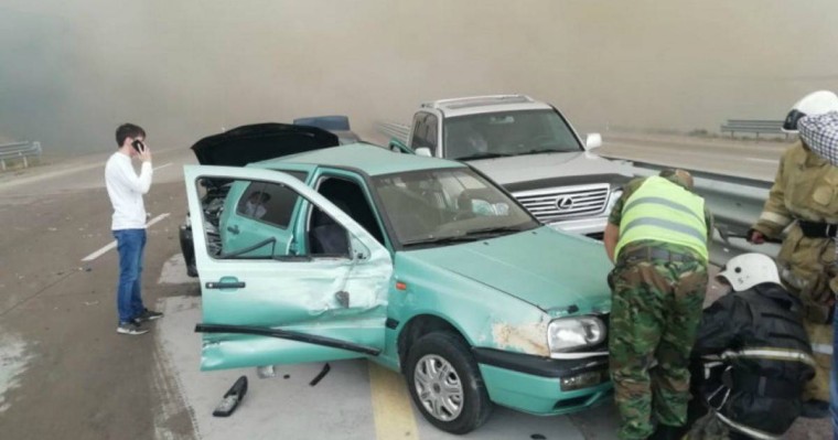 Қапшағай тасжолы жабылды: Қалың түтіннің әсерінен 8 көлік соқтығысқан - Қазақстан жаңалықтары