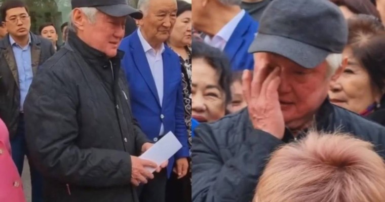 Бердібек Сапарбаев Жамбыл облысы тұрғындарымен қоштасу кезінде жылап жіберді