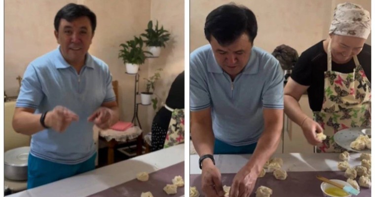 "Үлгі алыңдар": Заттыбек Көпбосынұлы әйеліне көмектесіп, көпшілікті сүйсінтті