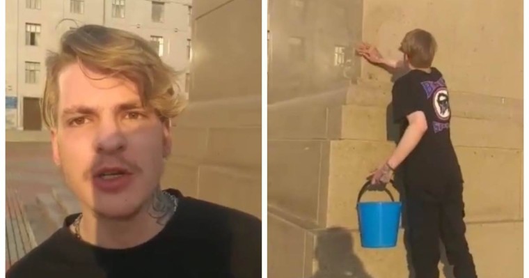 Павлодар тұрғыны Абай ескерткішіне әжетхана қағазы мен жұмыртқа лақтырған