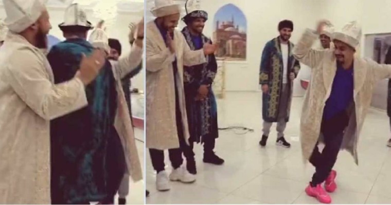 Бразилиялық футболшылар қазақтың шапанын киіп, Қаражорға биледі (видео)