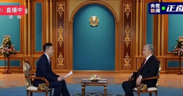 Тоқаев Қытай телеарнасына сұхбат берді