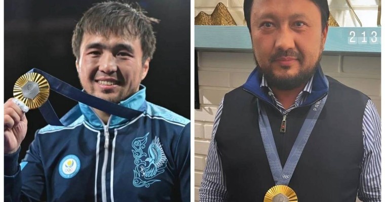 Мұхамеджан Тазабек Елдос Сметовтің медалын тағып, көзге түсті