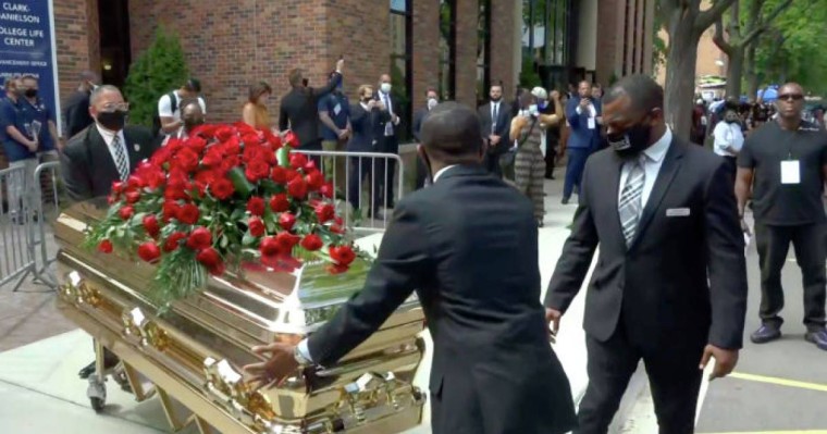 Джордж Флойдты ақтық сапарға шығарып салуға жүздеген адам келді – видео