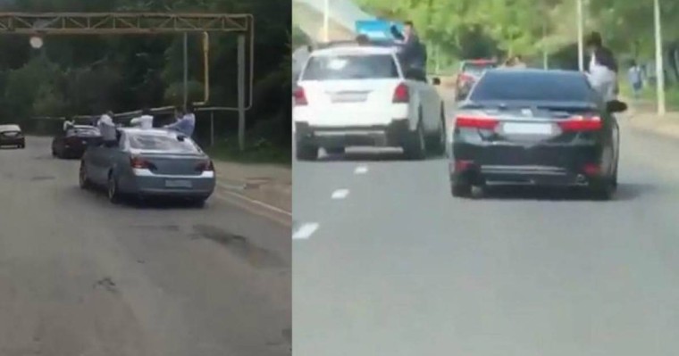 Алматыда мектеп түлектері жол үстінде тағы да ереже бұзды - Қазақстан жаңалықтары