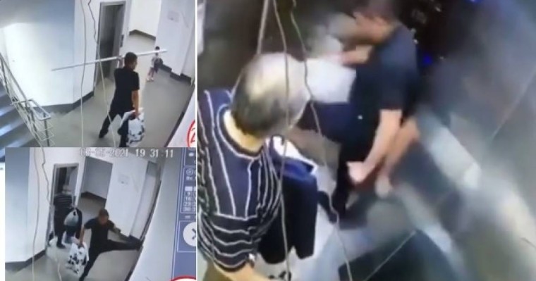 Лифтті ұрып, айнаны сындырды: Алматылық ер адамның видеосы жұртты шошытты