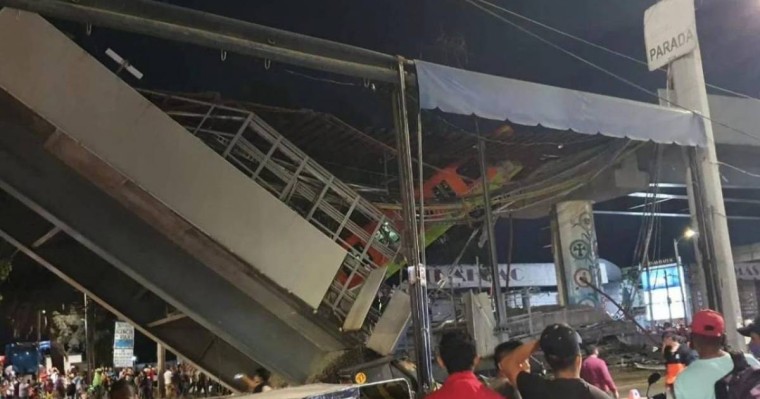 13 адам қаза тауып, 70 адам жарақат алды: Мехикода метро көпірмен бірге құлады (видео)