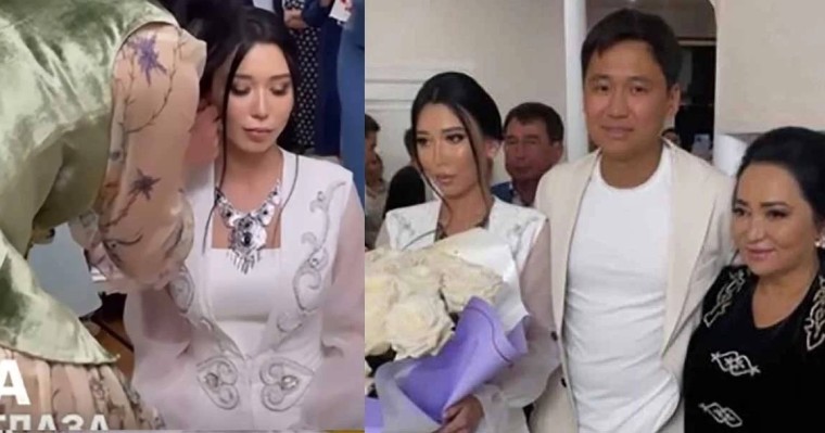 Гүлзира Айдарбекова болашақ келініне сырға салды