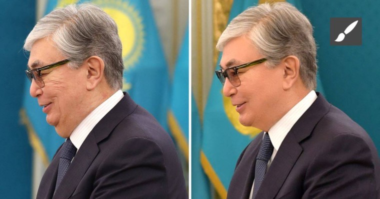 Тоқаевтың "фотошоп" бейнесі