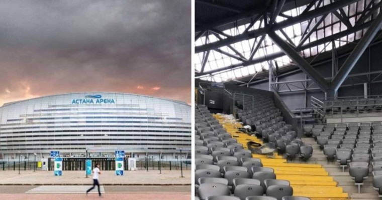 Матч кезінде "Астана Аренаның" шатыр опырылып түсті