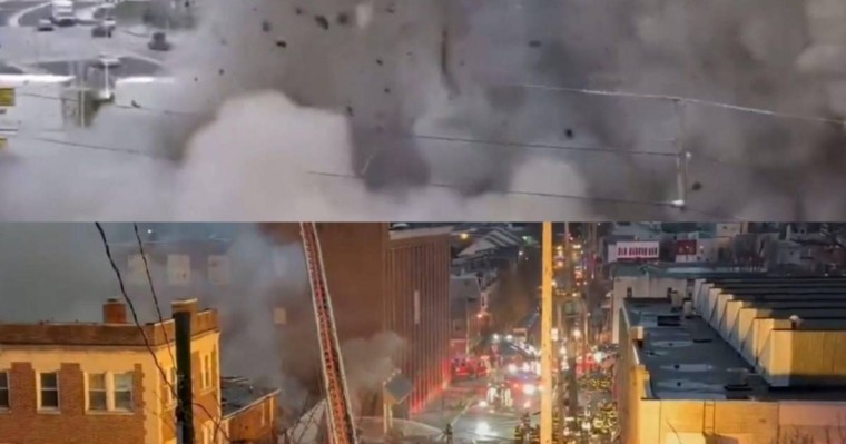 Шоколад фабрикасында үлкен жарылыс болды (видео)