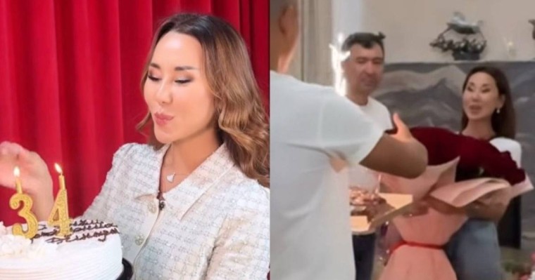 Динара Сәтжан туған күнінде күйеуіне алғыс айтты