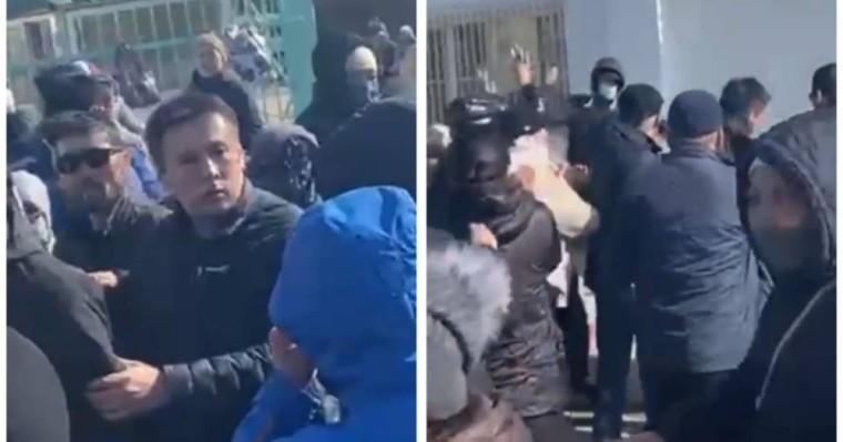 Жаңаөзен жұрты Жанболат Мамайды таспен ұрды (ВИДЕО)