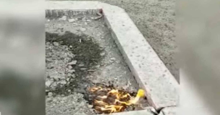 Кәріздегі жанып жатқан судың видеосы қостанайлықтарды шошытты