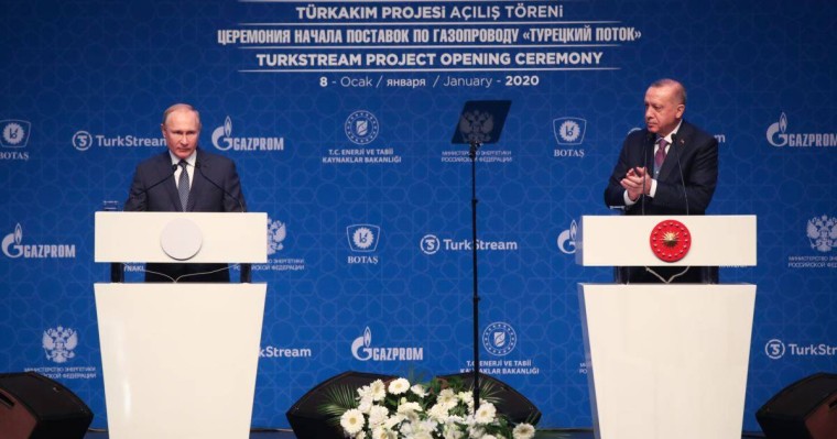 Ердоған мен Путин "Түрік ағысы" жобасын іске қосты, Таяу Шығыстағы жағдайды талқылады