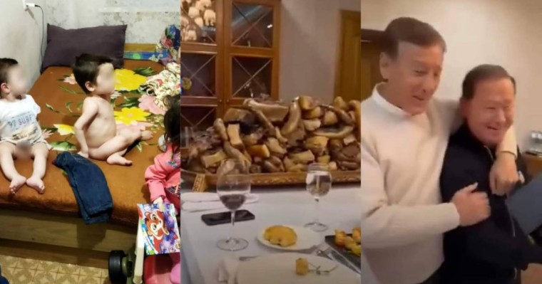 «Біреу тойып, біреу тонып секіреді»: Бірнеше күн тамақ ішпеген бүлдіршіндер мен «именной вино» сыйға тартқан қоғам белсенділері