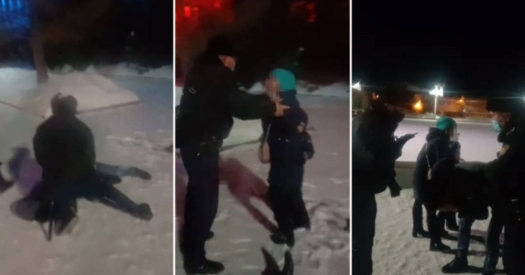 Желіде Жітіқара тұрғындары мен полицейлер төбелесінің видеосы пайда болды