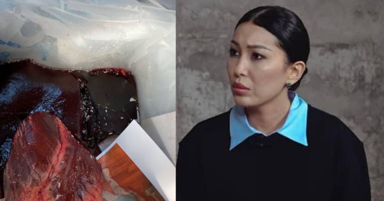 Журналистке белгісіз біреулер қорапқа малдың еті мен балаларының суретін салып жіберген