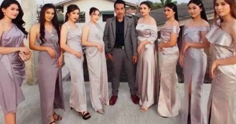 8 әйелі бар ер адам бақытты өмірінің құпиясын ашты (фото)