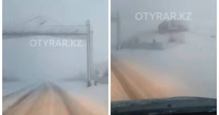 Түркістан облысында жаз жақындағанда қар жауып, жұртты таңғалдырды (видео)