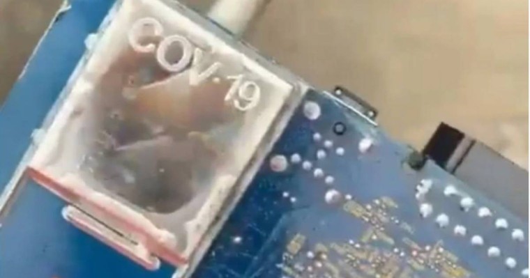 5G-таратқыштағы COV-19 жазуы түсірілген видео жарияланды