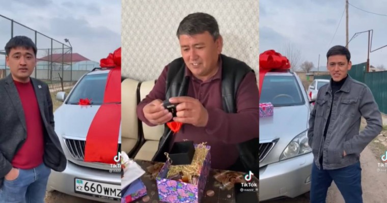 Ұлдарының тосын сыйын алған түркістандық әке көзіне жас алды (видео)