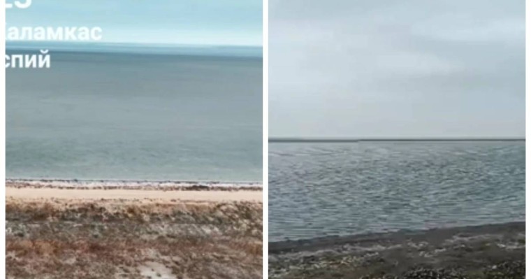 Ақтаулық блогер су тасқынынан соң Каспий теңізінің толыға бастағанын айтты