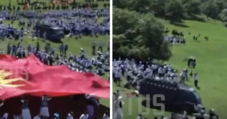 Қырғызстанда балмұздақ тиелген фургон 29 оқушыны қағып кетті (видео)