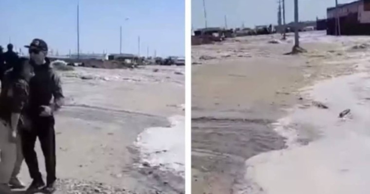 "Үйім суға кетіп жатыр": Құлсары қаласында өкіріп жылаған әйелдің видеосы тарап жатыр (видео)