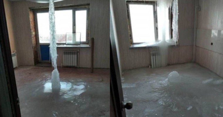 Қостанайда жаңадан салынған үйлердің ішін мұз басты