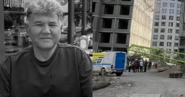 Алматыда құрылыс алаңында кран құлап, бір адам қаза тапты