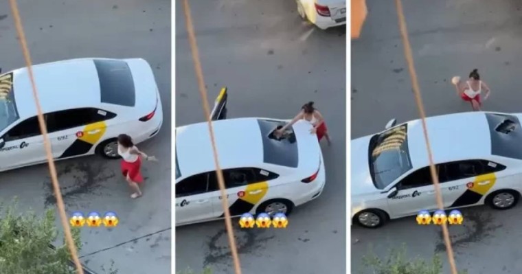 Шымкентте такси жүргізушісін тырнап, көлігін бүлдіріп кеткен әйел адамның үстінен іс қозғалды (ВИДЕО)