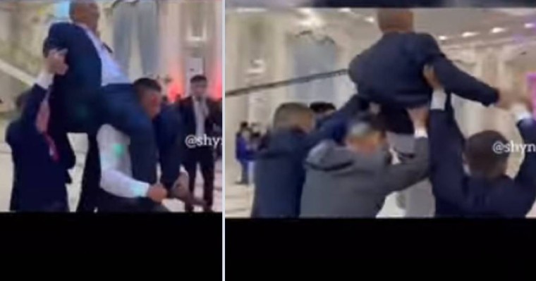 Бес баласы ел алдына әкелерін көтеріп шықты (видео)